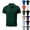 Dark Green, variant on LTTVQM Breeze Capri Shirt for Men Breathable Beer Belly Short Sleeve Polo Shirts Wear Collared Textured Shirts Quick Dry Golf Casual White L