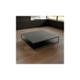 thumbnail image 3 of Benjara Cid Rive 48 Inch Coffee Table, Square Top, Shelf, Black Ash Veneer, Iron, 3 of 6