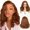 Orange, variant on Side-Parted Curly Hair Wigs for Women - Big Wave Synthetic Layered Hair Wigs for Daily Wear, Parties, and Cosplay