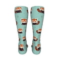 thumbnail image 6 of Honeii Fox Print Calf Socks Sports Socks Seamless Toe, Trouser Socks,Knee High Long Socks for Women and Men-One Size, 6 of 8