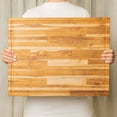 thumbnail image 2 of Rectangular Teak Wood Cutting Board (20" x 15") with Juice Groove - Large, 2 of 5