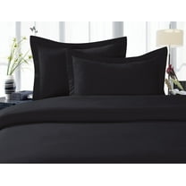 Holiday Gift WRINKLE FREE 3-Piece Duvet Cover Set, King/Cali King, Black