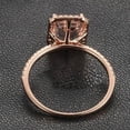 thumbnail image 2 of Limited Time Sale: 1.50 Carat Peach Pink Morganite (emerald cut Morganite) and Diamond Engagement Ring in 10k Rose Gold, 2 of 3