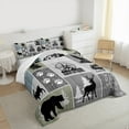thumbnail image 3 of Manfei Outdoor Camper Adventure Full Size Comforter Sets,Wild Moose Deer Bear Bedding Comforter Set,Happy Camping Compass Bedding Sets For Children,Breathable Home Decor,3 Pieces, 3 of 8