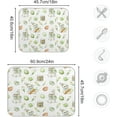 thumbnail image 3 of Easter Bunny Eggs Dish Drying Mat for Kitchen Counter Cakes Carrot Dry Dishes Pads Mats Microfiber Drainer Mats Tableware Protector Countertop 16 X 18 in, 3 of 6