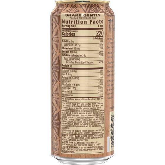 Monster Energy Java, Loca Moca, Energy + Coffee, Energy Drink, 15 Fl Oz (6 Pack)