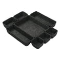 thumbnail image 3 of Organizador de cajones de fieltro de 8 piezas con separadores para tocador o mesa. Negro, 3 of 9