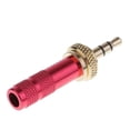 thumbnail image 3 of facefd 3.5mm Screw Lock Stereo Jack Male Plug Metal Audio Solder Adapter red, 3 of 7