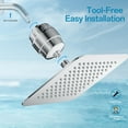 thumbnail image 3 of VXV 10" Filtered Rainfall Shower Head, 20 Stages Shower Filter, High Pressure Filtered Shower Head for Hard Water, Powerful Shower Head with Filters, Chrome, 3 of 6