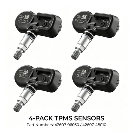 4-Pack 315MHz TPMS Sensor 42607-06030 42607-48010 42607-33050 Direct Replacement Tire Pressure Monitors for Toyota Camry Lexus Set of 4