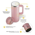 thumbnail image 4 of RTIC 20 oz Ceramic Lined Insulated Road Trip Travel Mug, Leak-Resistant Lid, Dusty Rose, 4 of 7