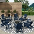 thumbnail image 6 of WestinTrends Malibu 12 Piece Adirondack Chairs Set, All Weather Poly Lumber Outdoor Patio Furniture Set Adirondack Chairs with Ottoman and Side Table, Navy Blue, 6 of 7