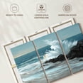 thumbnail image 6 of Elephant Stock Crashing Wave I Wall Art - Horizontal Multi Panel Canvas - Living Room Wall Decor - Beach Multi Panel - Teal And Blue Decor By Tim O'toole - 33" x 20", 6 of 8