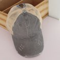 thumbnail image 1 of Vintage Ponytail Baseball Cap Women Adjustable Snapback Hat Mesh Distressed Summer Cap Woman Sunhat gray Adjustable, 1 of 6