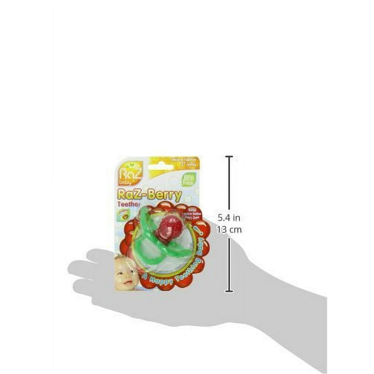 RaZbaby RaZ Berry Silicone Teether Multi texture Design Hands