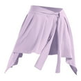 thumbnail image 2 of Lu's Chic Women's Ruched Tennis Wrap Skirt Stretch Tie Up Skirt Light Comfy Loose Stretchy Yoga Light Purple One Size, 2 of 4