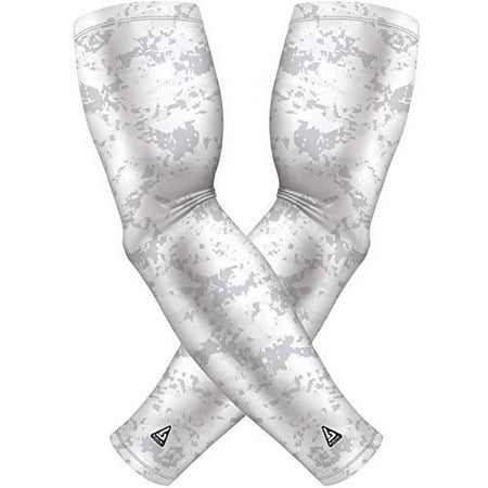 White Arm Sleeves For Men & Women - Shooting Sleeve - Mangas Para Brazos Para El Sol - Sun Protection Tattoo Cover Up - Great For Sports - Arm Protectors - Bicep Compression - Elbow Compression