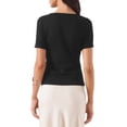 thumbnail image 3 of INSPIRE CHIC 2026 Summer Tops for Women Asymmetrical Neck Slim Fit Shirts Going Out Tops Fashion Casual Tee XS Black, 3 of 6