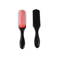 thumbnail image 5 of Cepillo desenredante para cabello húmedo y seco con cerdas para masaje del cuero cabelludo y mango ergonómico, color negro., 5 of 5