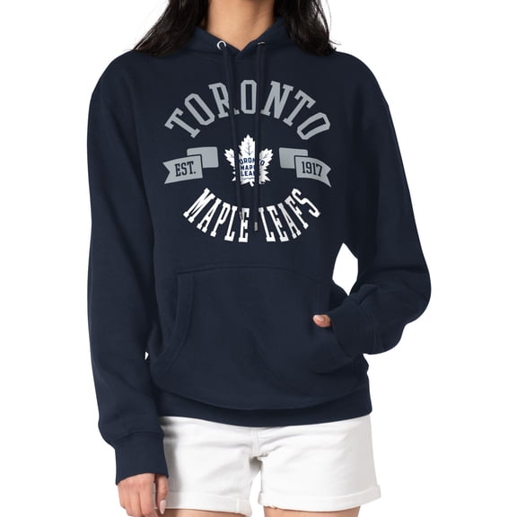 Women's G-III 4Her by Carl Banks Navy Toronto Maple Leafs City Graphic Fleece Pullover Hoodie