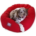thumbnail image 2 of 52 Pouces Rouge & Sherpa Bagel Chien Lit par Majestic Pet Produits, 2 of 4