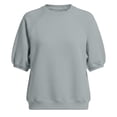 thumbnail image 3 of VOUZZA Womens Short Sleeve Sweatshirt Crewneck Puff Sleeve Pullover Casual Loose Fit Solid Top, 3 of 4