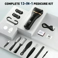 thumbnail image 4 of XUEYU Electric Foot Callus Remover, Waterproof Callus Remover W/ 3 Speed, 18 in 1 Rechargeable Foot Scrubber Kit W/ 3 Roller Heads, Pedicure Tools & Foot File for Dead, Hard Cracked Dry Skin, 4 of 8