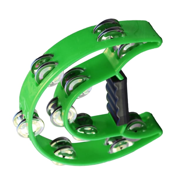 <p>Musical Percussion Tambourine, Sturdy Plastic Handle Design Lightweight Hand Tambourine Bell For Concert</p>