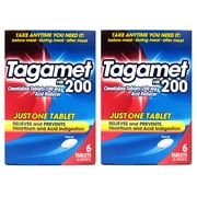 2 Pack - Tagamet HB 200 mg Cimetidine Acid Reducer and Heartburn Relief, 6 Count