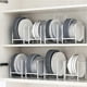 thumbnail image 2 of Organizador vertical de platos BRI soporte de almacenamiento de metal compacto y elegante, 2 of 5