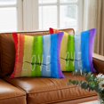 thumbnail image 3 of Rainbow Gradient Throw Pillow Cover Love Wins Colorful Grass Texture Cotton Linen Cushion Cover Throw Pillow Case with Invisible Zipper for Couch Sofa Bed Chair Car 26x26 Inch, 3 of 9