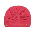 thumbnail image 2 of Turban Noué Hijab Ethnique Bonnet Turban Réglable Couleur Unie Mode Foulard Réglable Accessoires de Coiffure Bonnet Perte Bonnets Rose Rouge, 2 of 6
