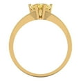 thumbnail image 4 of 1 ctw Solitaire Anniversary Ring for Women | Heart Cut Natural Citrine | Hyperallergenic Solid 18K Yellow Gold, 4 of 5