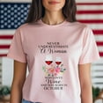 thumbnail image 3 of Never Underestimate A Woman T-Shirt, Wine Lover Gift, October Birthday Shirt for Women, 3 of 4