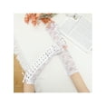 thumbnail image 6 of INSPIRE CHIC Women's Lace Up Half Finger Gloves Lace Elbow Length Arm Warmers White and White Ribbon One Size, 6 of 6
