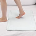 thumbnail image 2 of Unique Bargains Geometric Pattern Bath Mat Non-Slip Back Washable Bath Rug White 20" x 32", 2 of 6