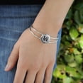 thumbnail image 2 of Tangled Cassette Tape All You Need is Love Novelty Silver Plated Metal Cuff Bangle Bracelet, 2 of 4