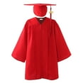thumbnail image 2 of MKOSPLRT Kids Graduation Gown Set Shiny Long Sleeve Academic Robe with Cap Tassel for Preschool Kindergarten Ceremony 3-12 Years, 2 of 3