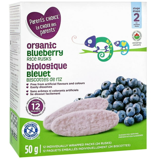 Parent’s Choice Organic Blueberry Rice Rusks