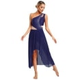 thumbnail image 3 of RUNQHUI Robe Longue de Danse Lyrique pour Femmes Robes Modernes Contemporaines Danse Vêtements de Danse Bleu Marine m, 3 of 7