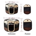 thumbnail image 2 of Mascota Corralito Plegable Portátil de 8 Paneles Cercas de La Perrera Tienda Resistente Al Agua Suave - Brown_S, 2 of 8