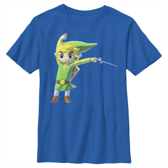 Boy's Nintendo Legend of Zelda Cartoon Link  Graphic Tee Royal Blue Medium