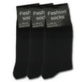 thumbnail image 1 of Men's Cotton Dress Mid Calf Solid Black Socks, 1 of 4