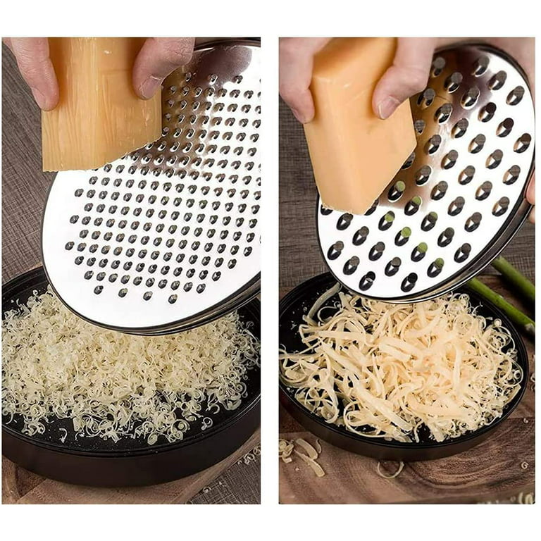 Cheese grater with food storage container-Perfect For Hard Parmesan Or Soft  Cheddar Cheeses, Ginger, Chocolate, Butter, Vegetables & Nutmeg.(There are