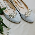 thumbnail image 5 of Uxcell 2 piezas de clips para zapatos con rhinestones, accesorios de decoración elegantes para mujeres, tono dorado, 5 of 5