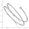 thumbnail image 2 of 2mm 925 Sterling Silver Hollow Slip on Polished Bangle Bracelet Cuff Bracelet for Women, 2 of 2