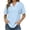 Blue, variant on SRZYMJ Womens Summer Tops V Neck Outfits Clothes Short Dolman Sleeve Blouses 2026 Fashion Shirts