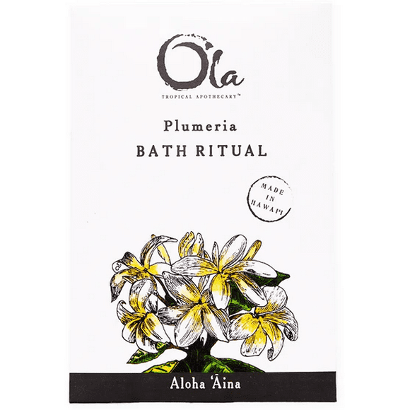 Ola Tropical Apothecary Plumeria Scented Hawaiian Sea Salt Bath Rituals - 2 oz