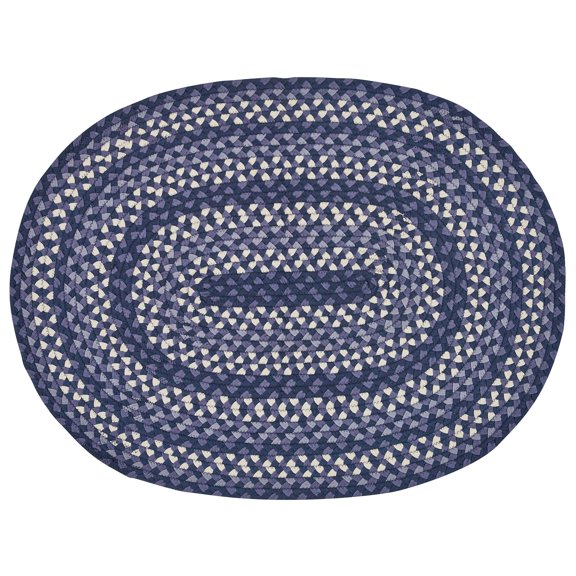 Park Designs Bluestone Braided Blue Oval Indoor Rug 32" x 42"