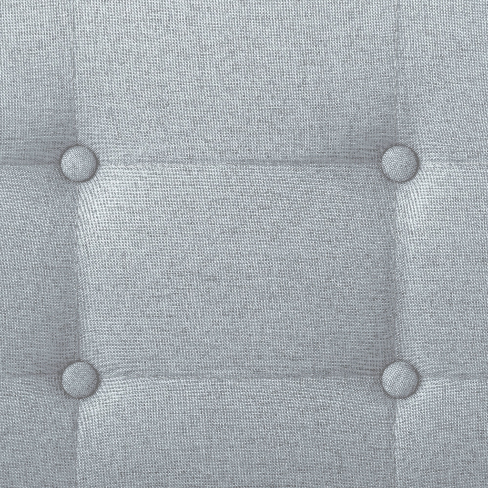 Gewnee Full Size Platform Bed Frame, Velvet Square Tufted Upholstered Headboard, Wood Slats with Center Support Leg, Easy Assembly, Bedroom Furniture, Light Gray